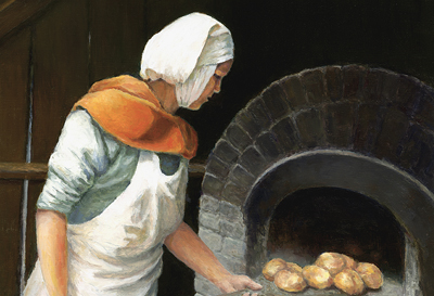 The Bread Baker by Tim Long painting