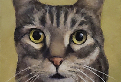 cat oil painting